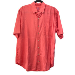 Peter Millar Pink Seaside Collection Button Down Collared Shirt Size Large